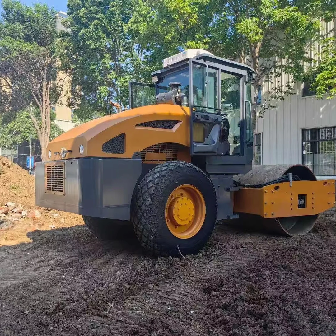 China Factory Supply 8 ton 10 ton 12 ton double drum Road Roller Hydraulic Transmission with High-Powered