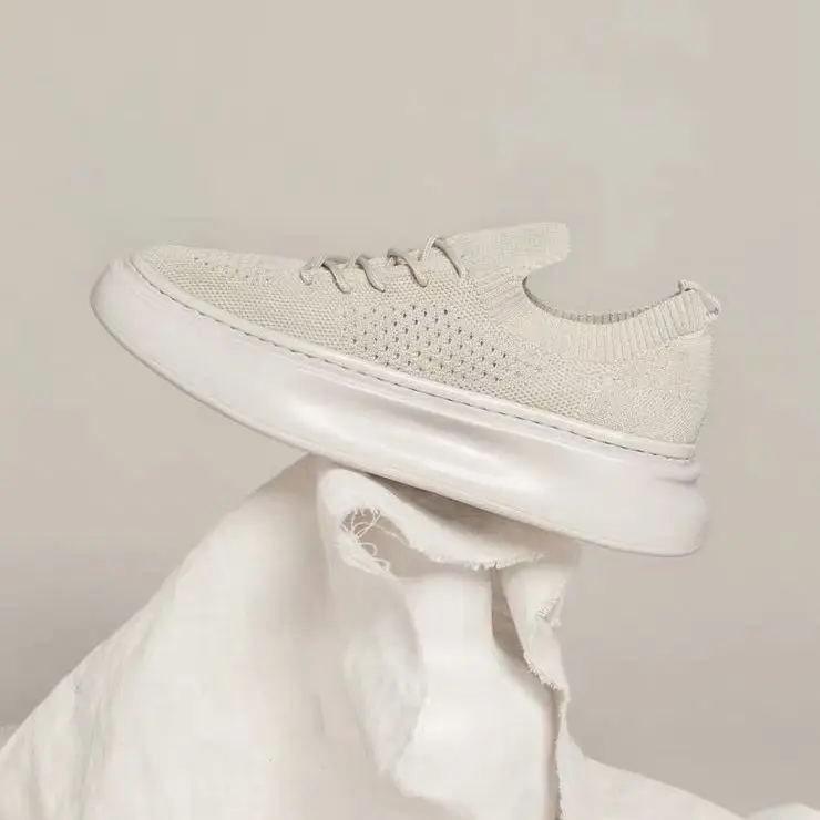 Custom logo OEM ODM woman lady fashion sneaker knitted casual chunky  woman shoes 2020