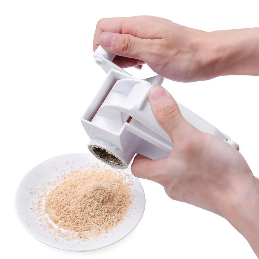 Hand rotating multifunctional stainless steel cheese grater