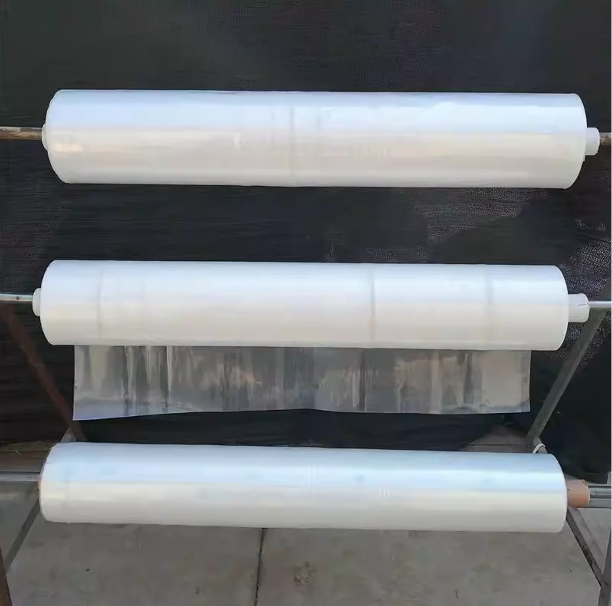 China manufacturer plastic film greenhouse plastic custom size greenhouse white blue film for Agriculture