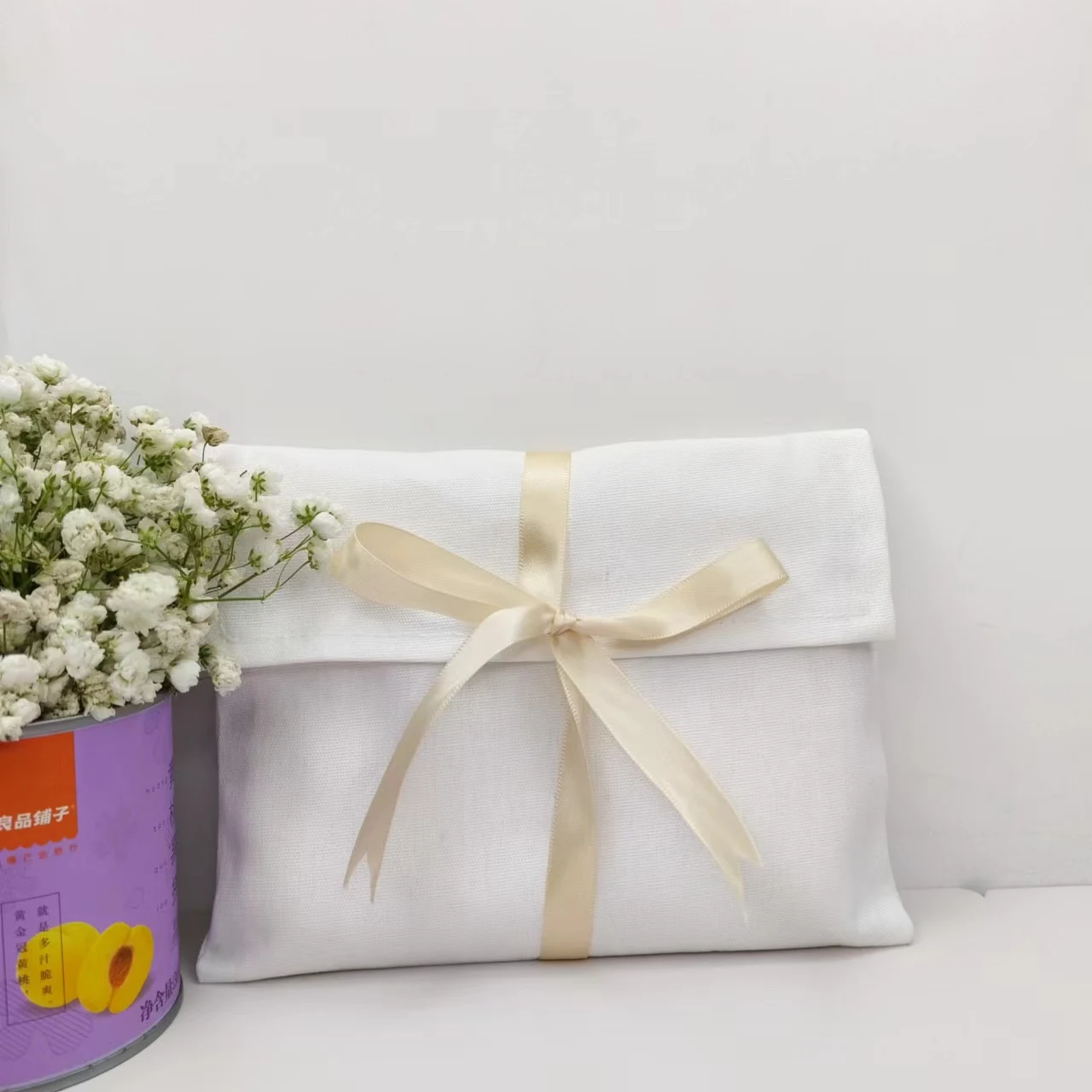 Luxury Reusable Custom Logo natural cotton Gift Packaging Pouch Organic Cotton Dust Cotton Envelope Bag