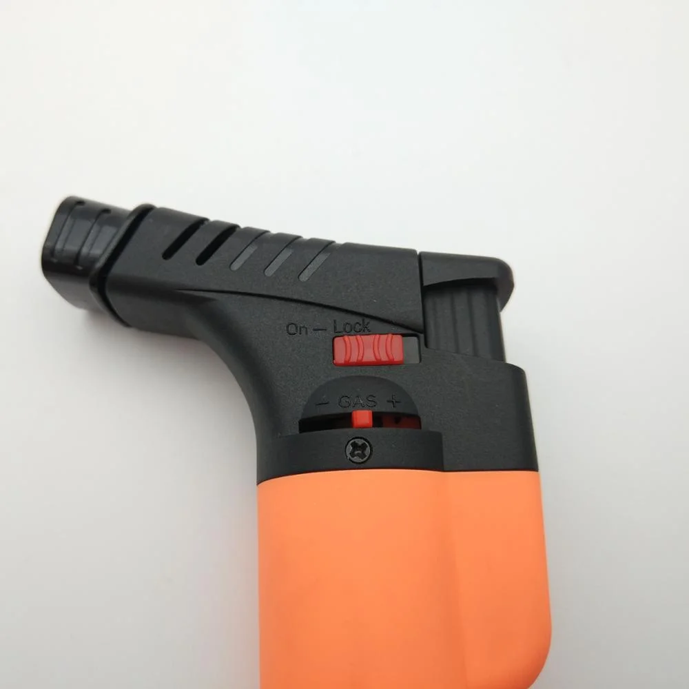 JC-20139 Refillable Cigar Plastic Two Flames Jet Slant Torch Lighter