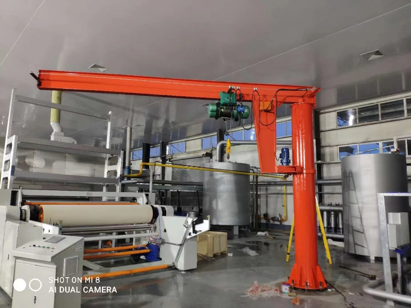 customizable Wholesale jib crane shop Hoist 500kg 1 ton 2 ton Column Mounted Cantilever Slewing Arm Crane