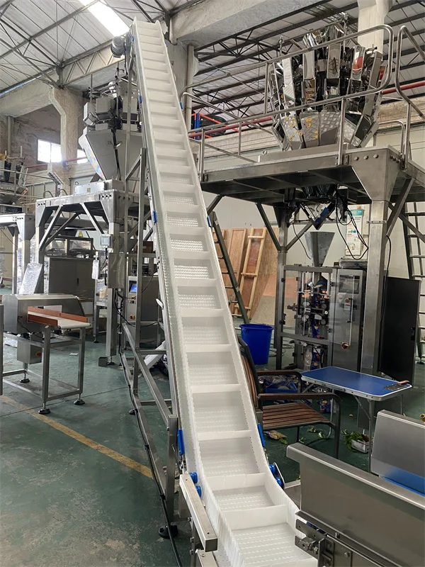 CE automatic steak chicken legs freezing fish food weighing frozen food packing machine 10/14 heads weigher