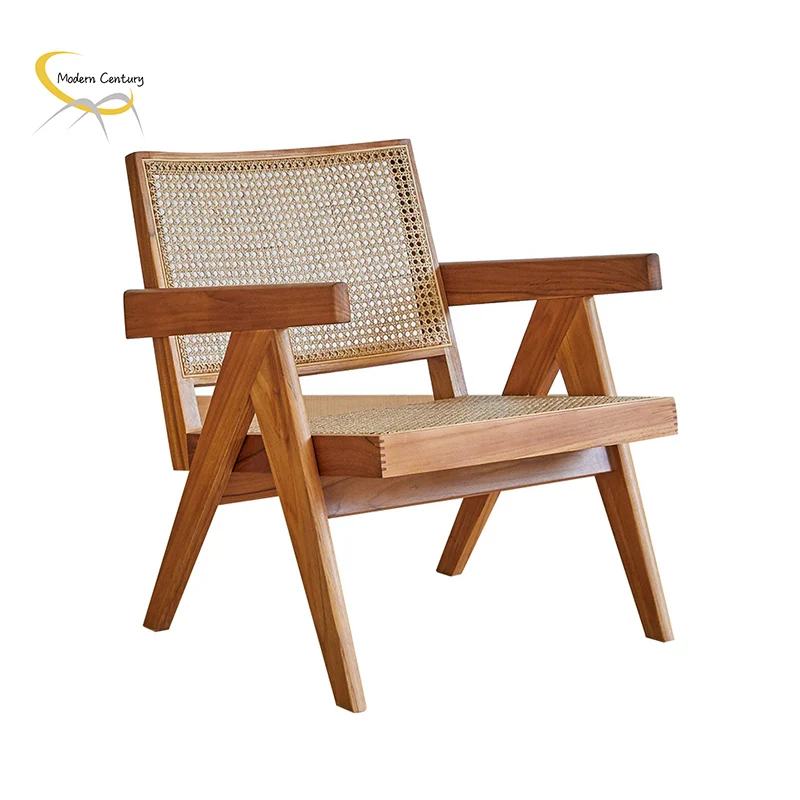 Garden coffee outdoor furniture Solid Beech wooden frame restaurant rattan dining chairs on sale