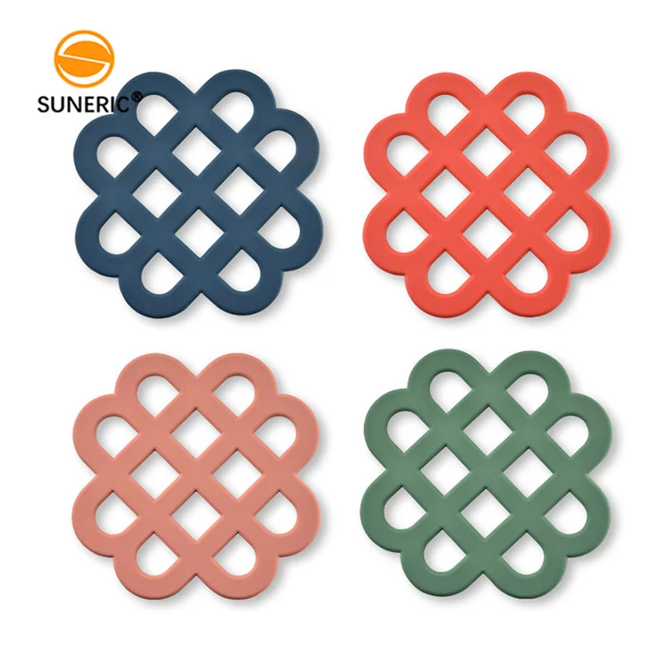 2Pc Set Round And Square Heat-Resistant Trivet Trivets For Hot Dishes Pots Pans 4 Heat