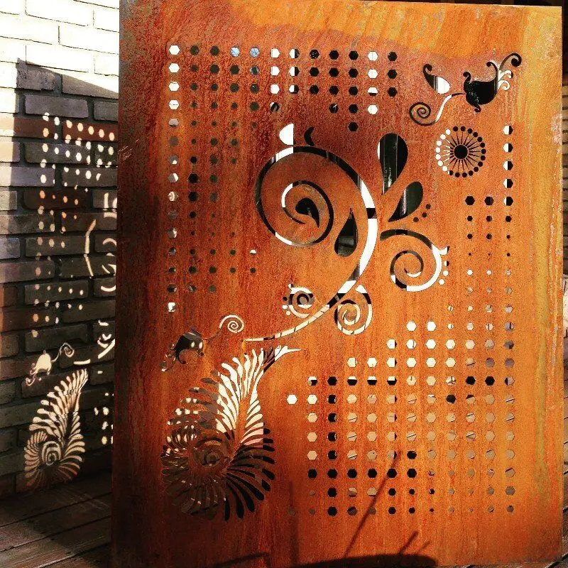 Customized chinese laser cut metal carved antique decorative screen manufacture
