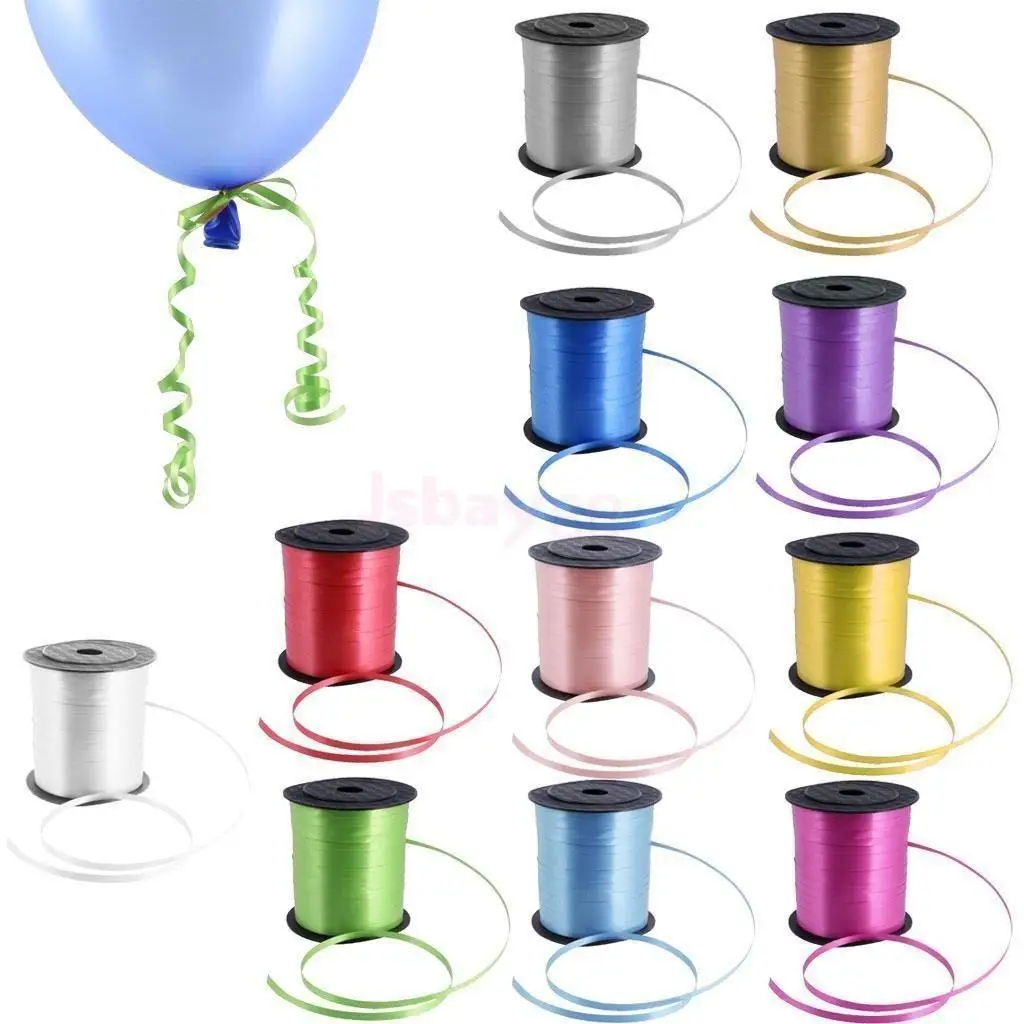Wholesale Solid Color Balloon Ribbon Gift Wrap Plastic Curling Ribbon