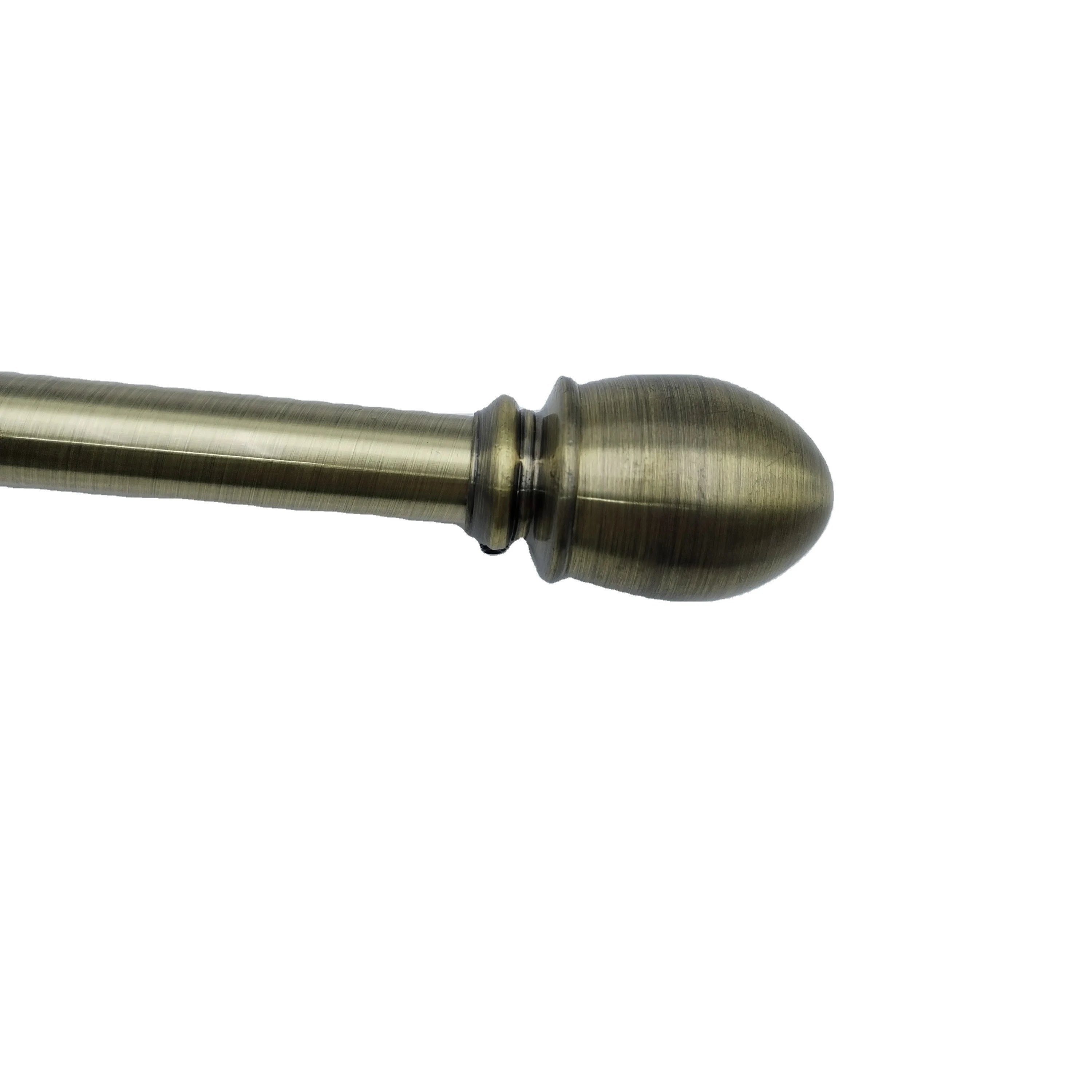 High Quality Antique Brass Curtain Rods with Finials Curtain Pole Set for  Window Hardware