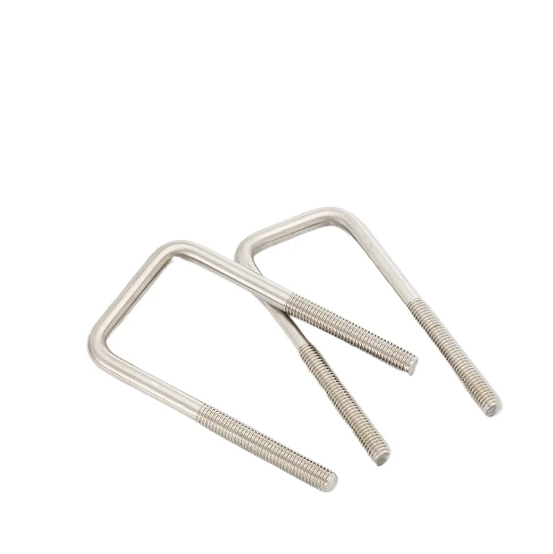 304 Stainless Steel U-shaped Screws, Bolts, Clamps, Fasteners, U-shaped Right Angle Square U-clamps, Pipe Clamps