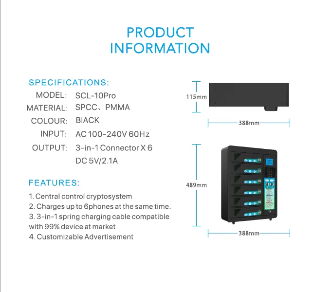 Multi-Language safes Sterilizer Pin Code Charging Locker
