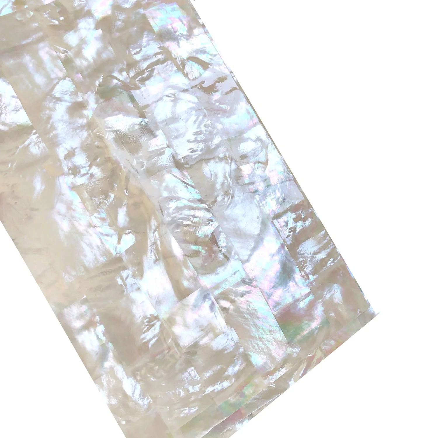 XE-074  Customized Colorful Natural Shell Paper  white Mother Of Pearl Shell Sheet  For Art Crafts Wallpaper