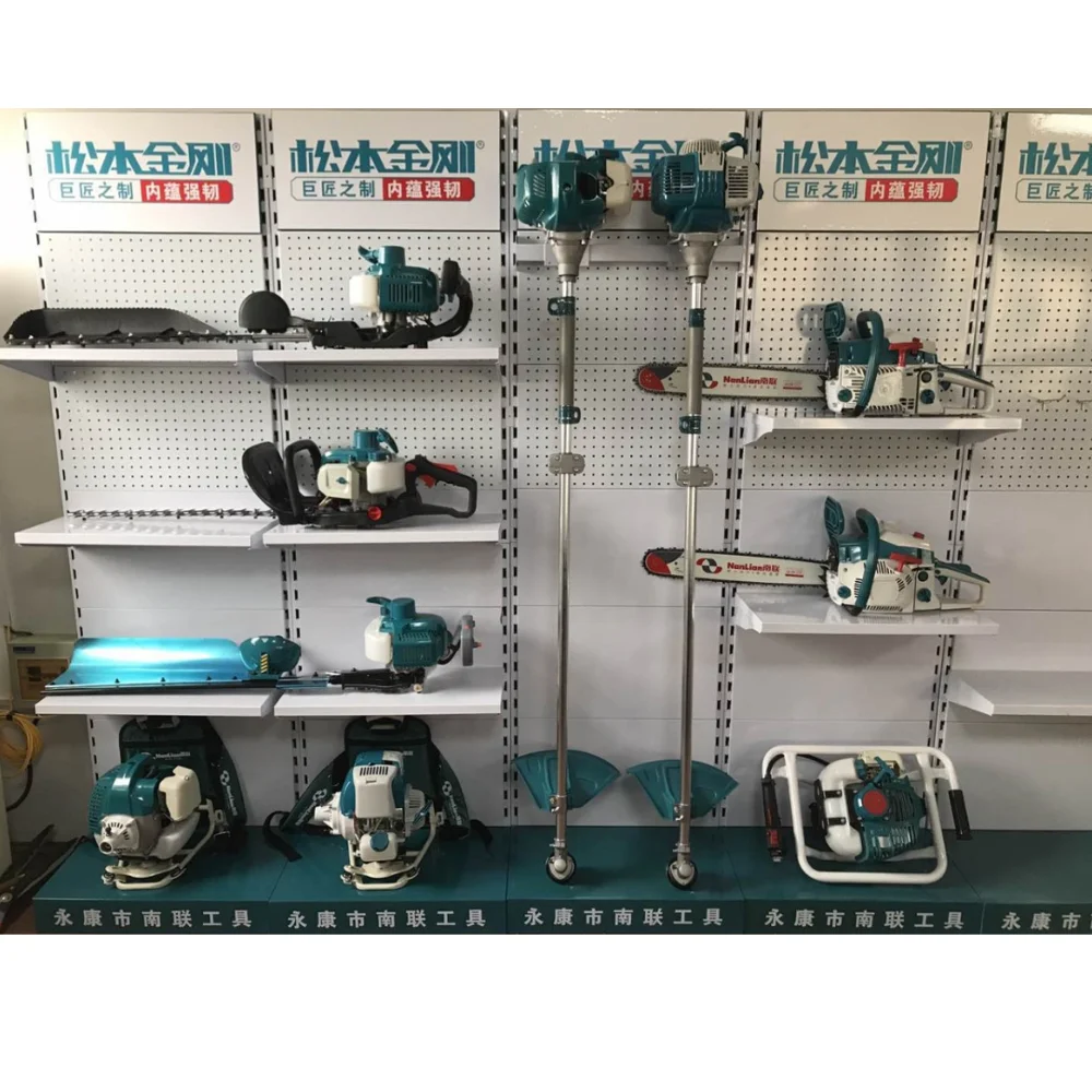 Metal New Design Trimmer display Rack for model trimmers edgers and brush cutters display stand