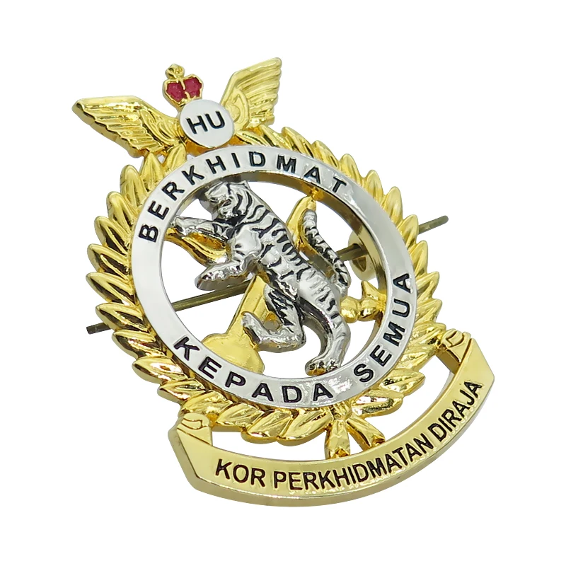 Wholesale 3D relief metal logo badge premium custom badge promotional custom metal badges for souvenir