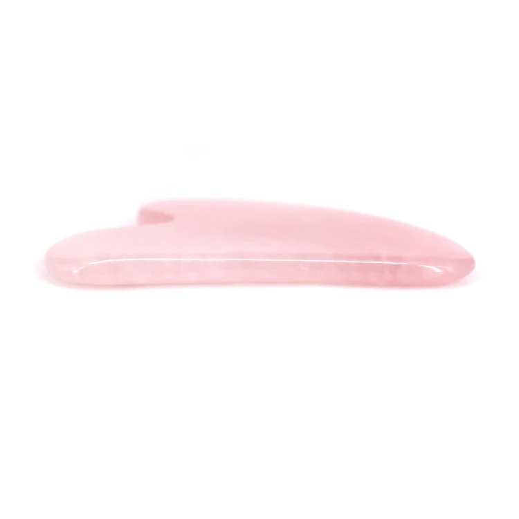 
Pink Jade Gua Sha Scraping Massage Tool Rose Quartz Heart Shaped Gua Sha Stone Tools For Face And Neck 