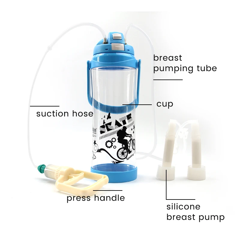 Breast Pump For Cattle And Sheep Food Grade Plastic Breast Pump Household Small Portable Manual Milking Machine With Handle