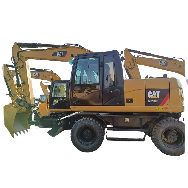 Good condition cat M315D2 used hydraulic wheel medium excavator 15ton cat315 318 second hand backhoe excavators on cheap sale
