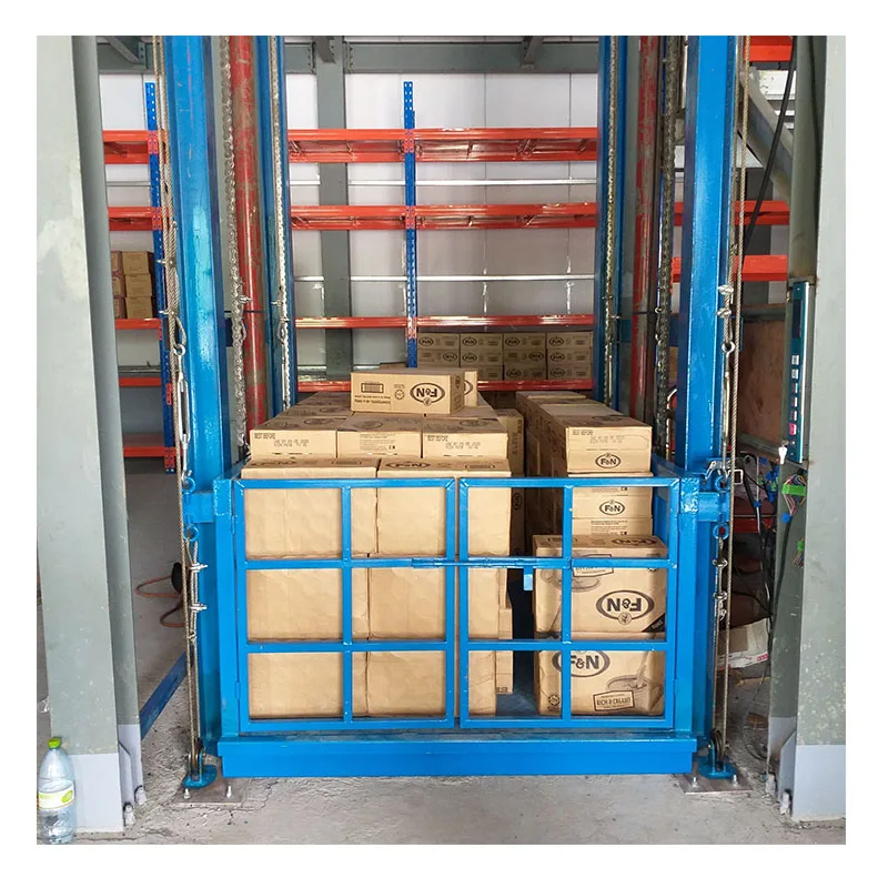 Top sale 2000kg 5000kg Vertical Hydraulic Guide Rail Cargo Goods Lift in USA