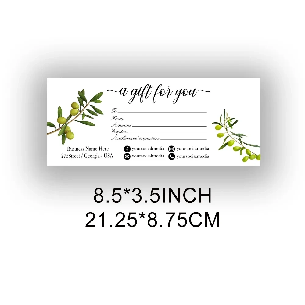 Personalized Gift-Card Christmas Certificate Holiday Gift Voucher Gift for You