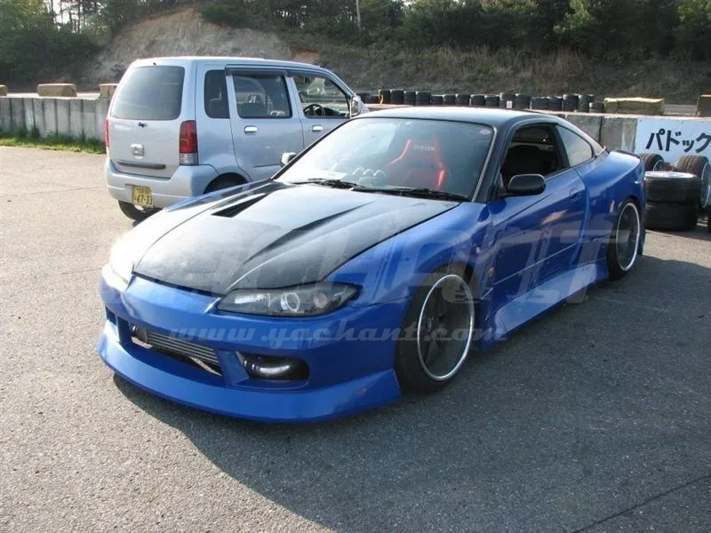 Trade Assurance Fiber Glass FRP Wide Body Kit Fit For 1999-2002 S15 BN Style Car Body Set Bumper Flare Side Skirts Fender