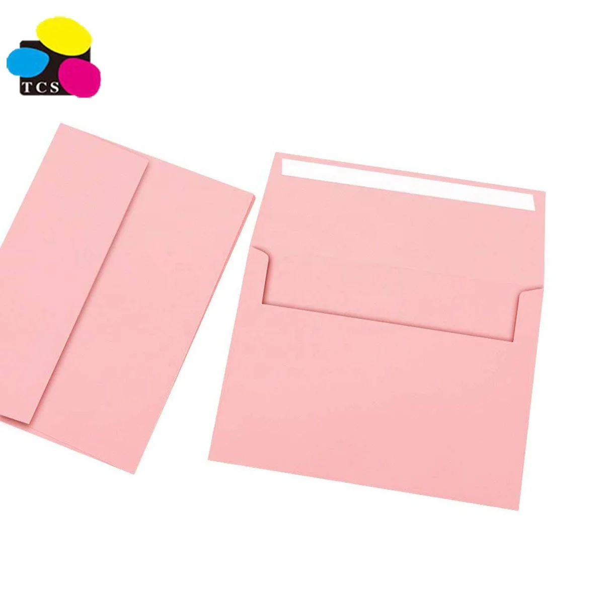 Professional Manufacturer 100 Pack 120 GSM Letter Paper A7 Pink Pastel Invitation 5x7 Envelope For Parties