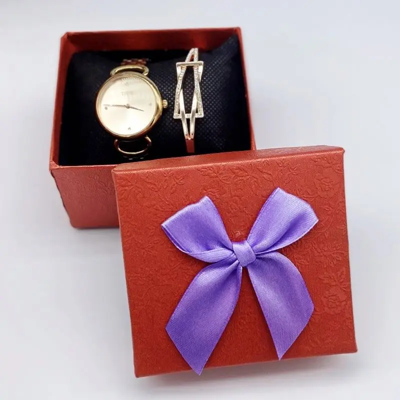 New Watch Boxes Cases Custom Logo Lid And Base  Paper Watch Box With Pillow for Watch Storage
