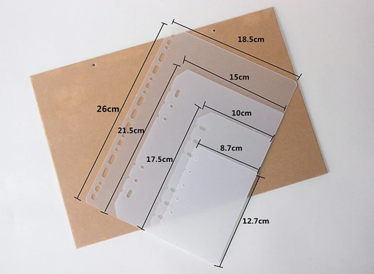 PVC frosted transparent file divider Clear file holdes bugdet insert pvc holder for notebook