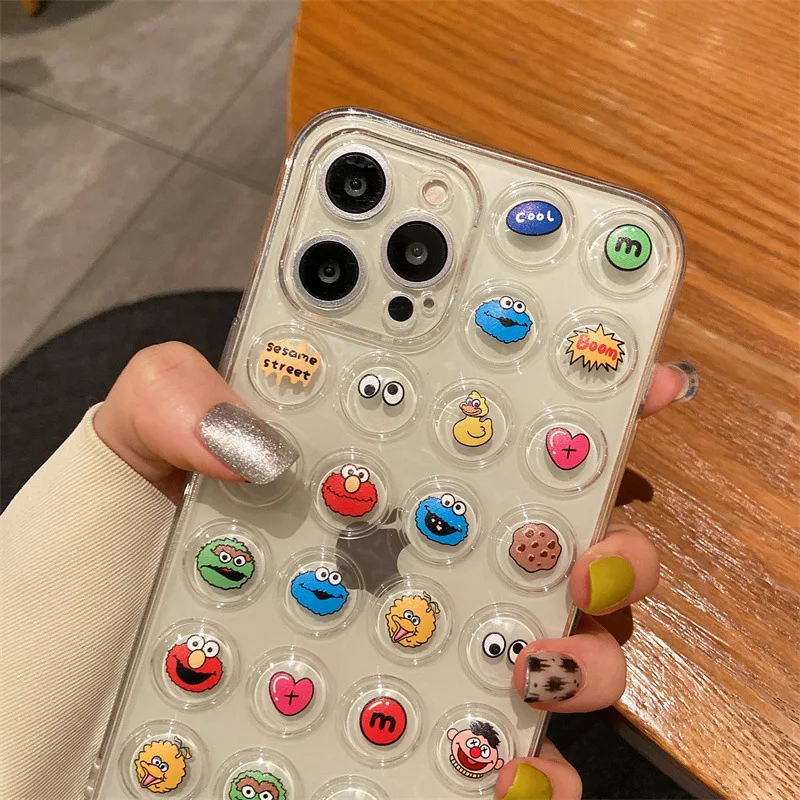3D TPU Bubble Phone Case Cartoon Pattern Custom Cell Phone Case for iPhone 13 pro max 12pro 11pro xs max