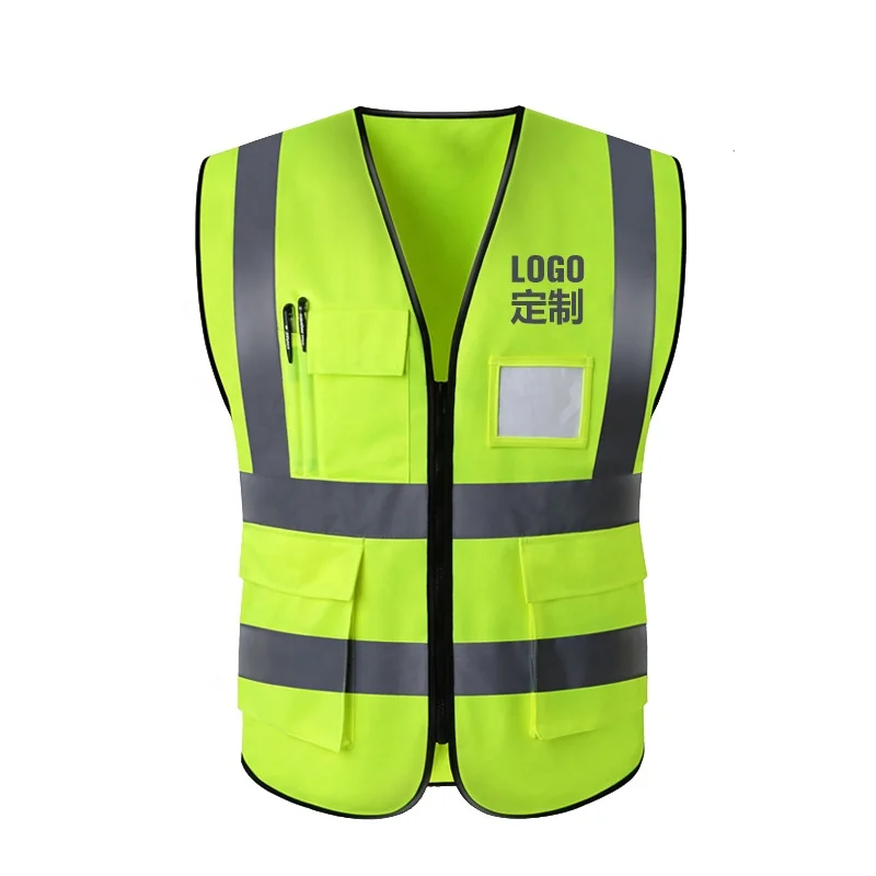  128 см грудь 4X-Large Hi Vis защитный солнцезащитные очки с печатью логотипа на заказ ANSI трикотажного полотна безопасный светоотражающий желет 2-дюймовым серые