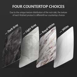 Light Luxury Style Rectangular Italian-style Glossy Rock Slab Dining Table