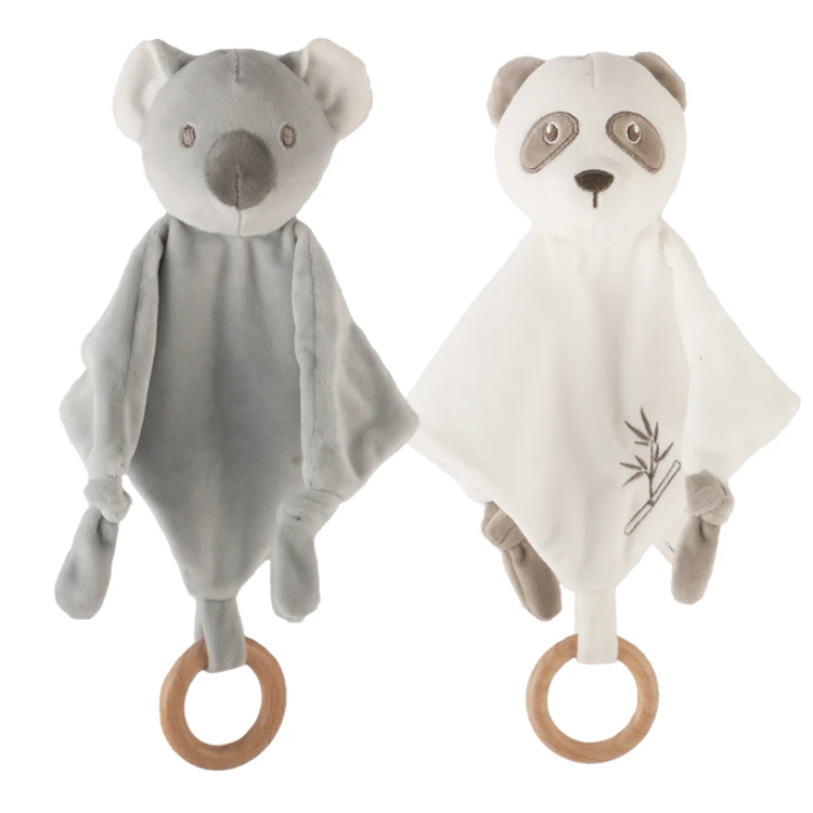 Linen Stuffed Animal Comforter Soothing Toy Baby Lovey Security Blanket Soothing Towel