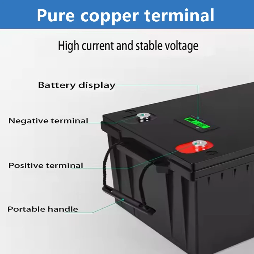 8000 Cycle 12V 24V LFP Mini 320Ah 280Ah 200Ah 100Ah LiFePO4 Battery Waterproof Rechargeable Solar Battery