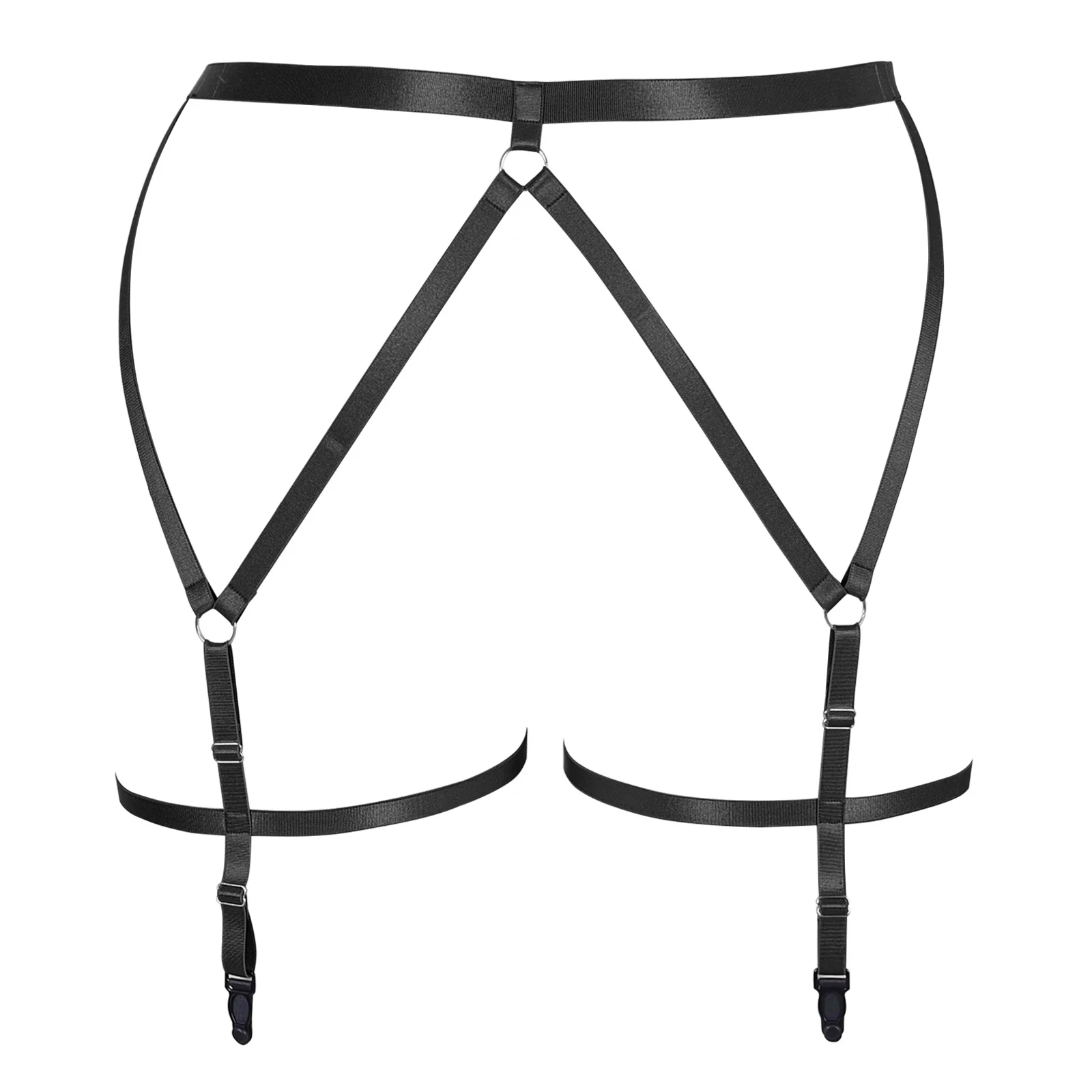 Женский Регулируемый пояс в стиле панк, эластичный пояс для подвязки, ремень в готическом стиле, регулируемый пояс для ночной вечеринки