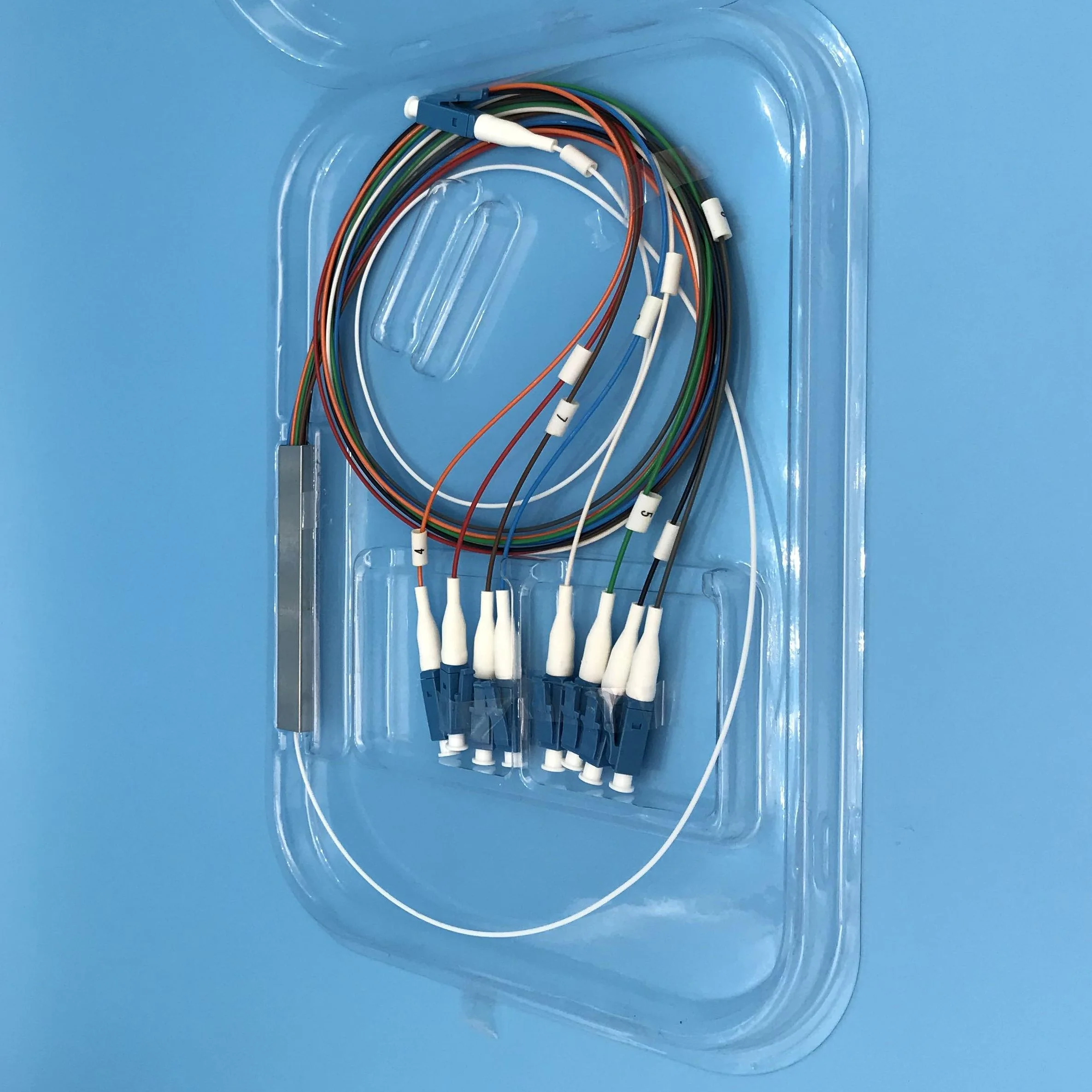 Factory Price Ftth steel tube FTTH 1x2 1x4 1x8 1x16 Fiber Optic PLC Splitter with LC/UPC