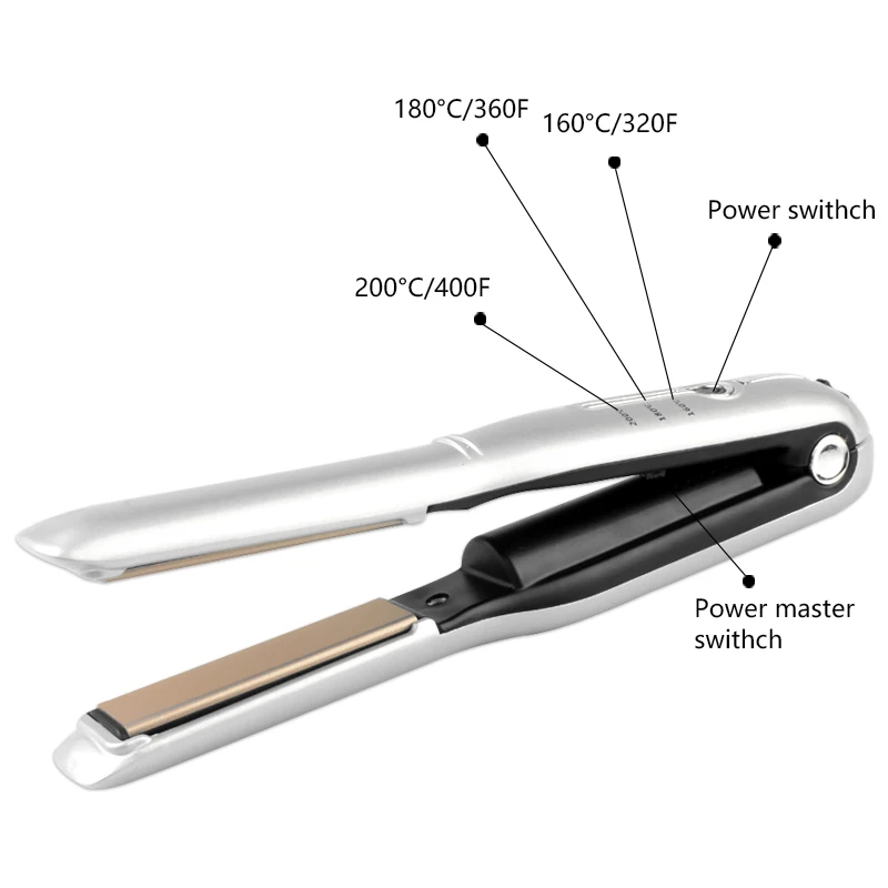 Wireless Mini Hair Straightener Ceramic Titanium USB Hair Straightener