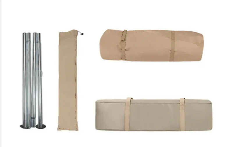 Bell Oxford Fabric Yurt Mongolian Family Camping Tent 4 Person Large Space Iron Straight Pole Chimney