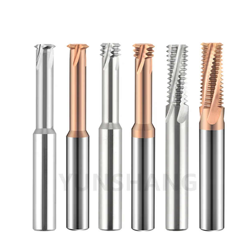 60 Degree 3 Tooth Carbide Thread Milling Cutter M1.2 M1.6 M2 M2.5 M3 M4 M5 M6 M8 CNC Machining Aluminum Steel Threading
