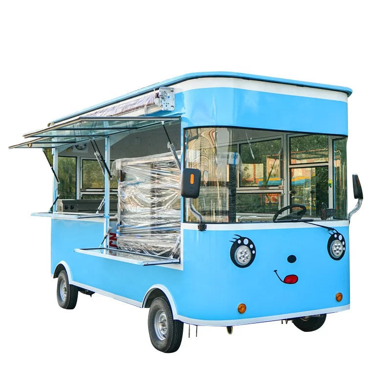 Motor Foodtruck Bus Electric Ice Cream Car Gasoline 4x2 Food Truck Van Kitchen for Sale Thailand