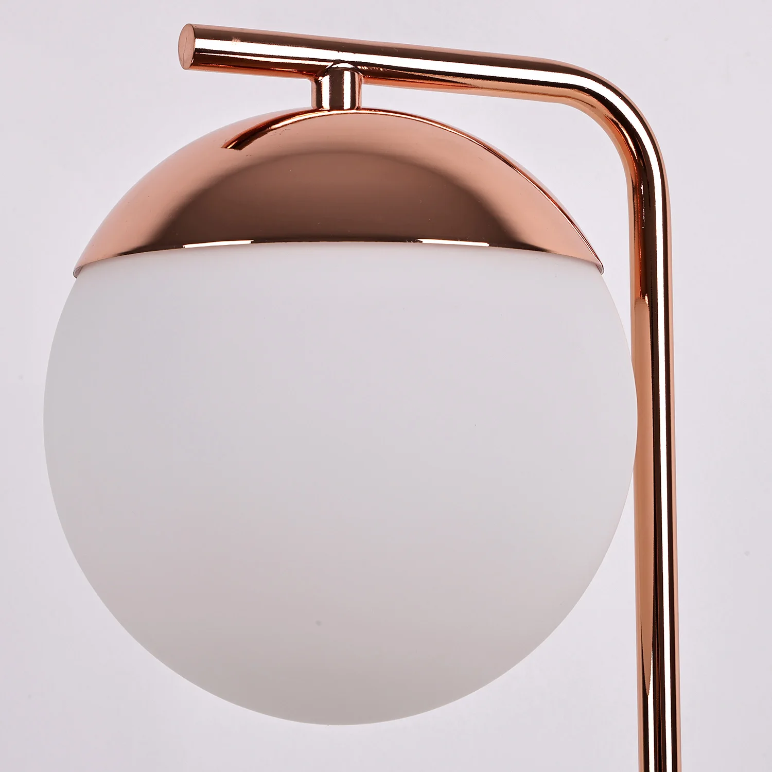 Nordic warm eye protect bedside table lamp metal switch control led desk lamp with glass ball shade