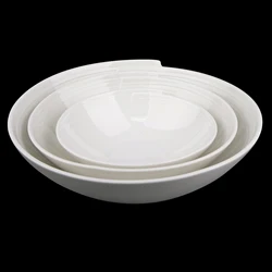 China factory white ceramic round dinnerware serving fruit dessert dish plates