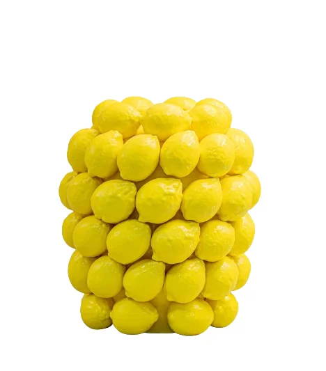 Ceramic Large Lemon Vase for home decoration flower pot Ceramic Fruit Vase