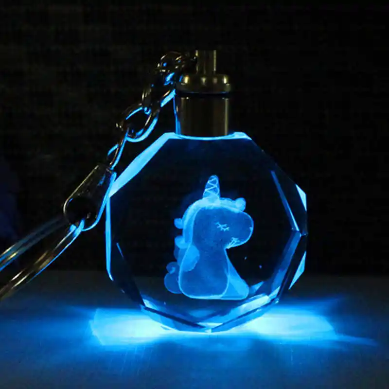 
 Хрустальные брелки для ключей разных форм с 3d-лазерной печатью  