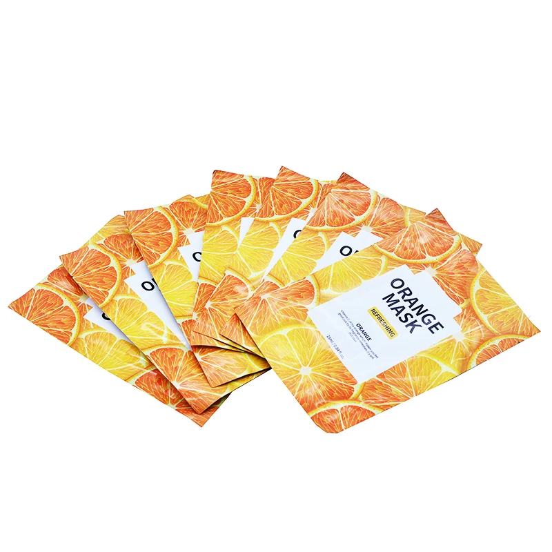 
private label organic skin care custom face ma-sk sheet fruit ma-sks repair moisturize gentle emollient facial ma-sk 