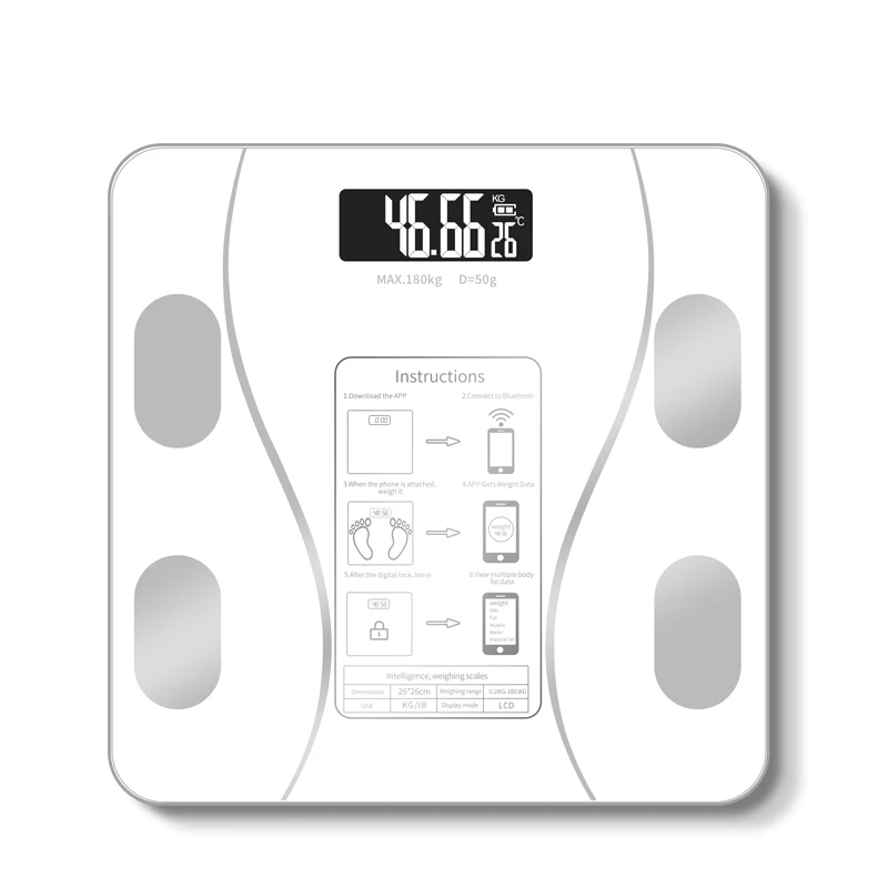 Amazon 180 кг/396lb личные кухонные весы умные измерения жира тела