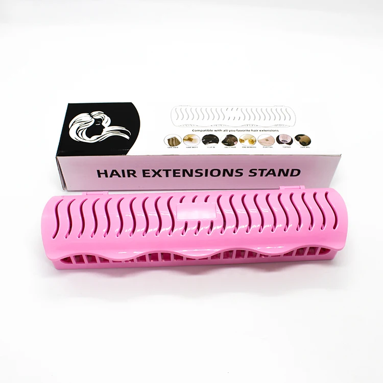 Wholesale Black White Pink Plastic Hair Stand Wig Display Hair Extension Holder With Cycle Use Suction Cups And Screw