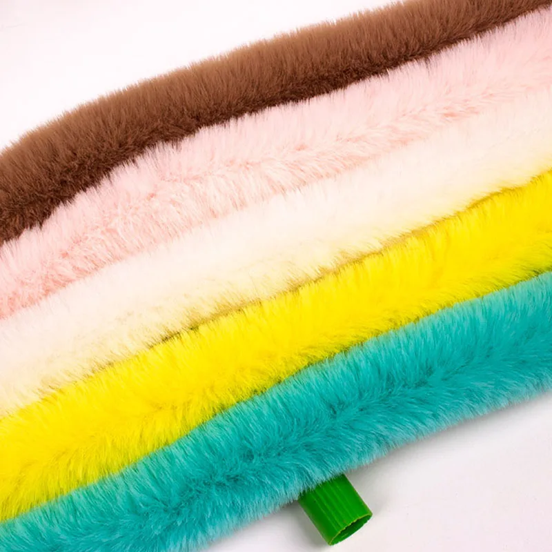 
Good Quality Artificial Rex Rabbit Fur Ribbon Tapes White Furry Fluffy Trim DIY Home Decor Sewing Costume Crafts Fake Fur 