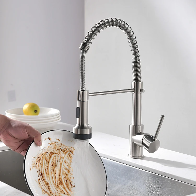 flexible faucets gold hot and cold water mixer tap pull out sprayer kitchen faucet