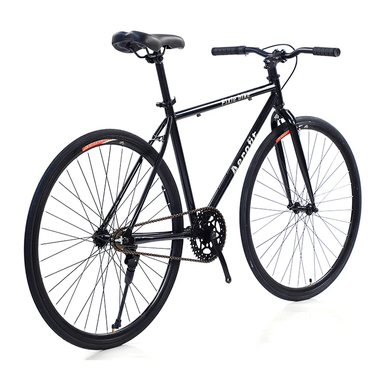 Single Speed Bicycle Fixie Hi-Ten steel Black 700c Fixed Gear Bike