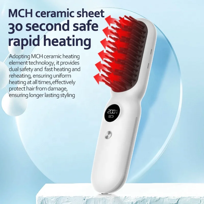 Plasma hair straightener straight hair comb automatic curling iron curling iron multifunctional infrared hot air comb