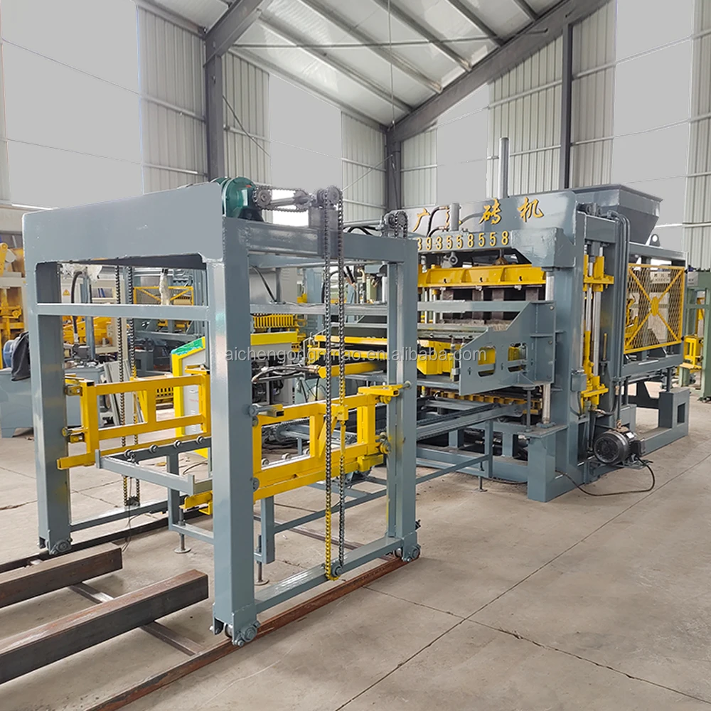 Aichen Plastic recycle bricks making Machine QT5-15 paver glass mold block making machine hydraulic interlocking block machine